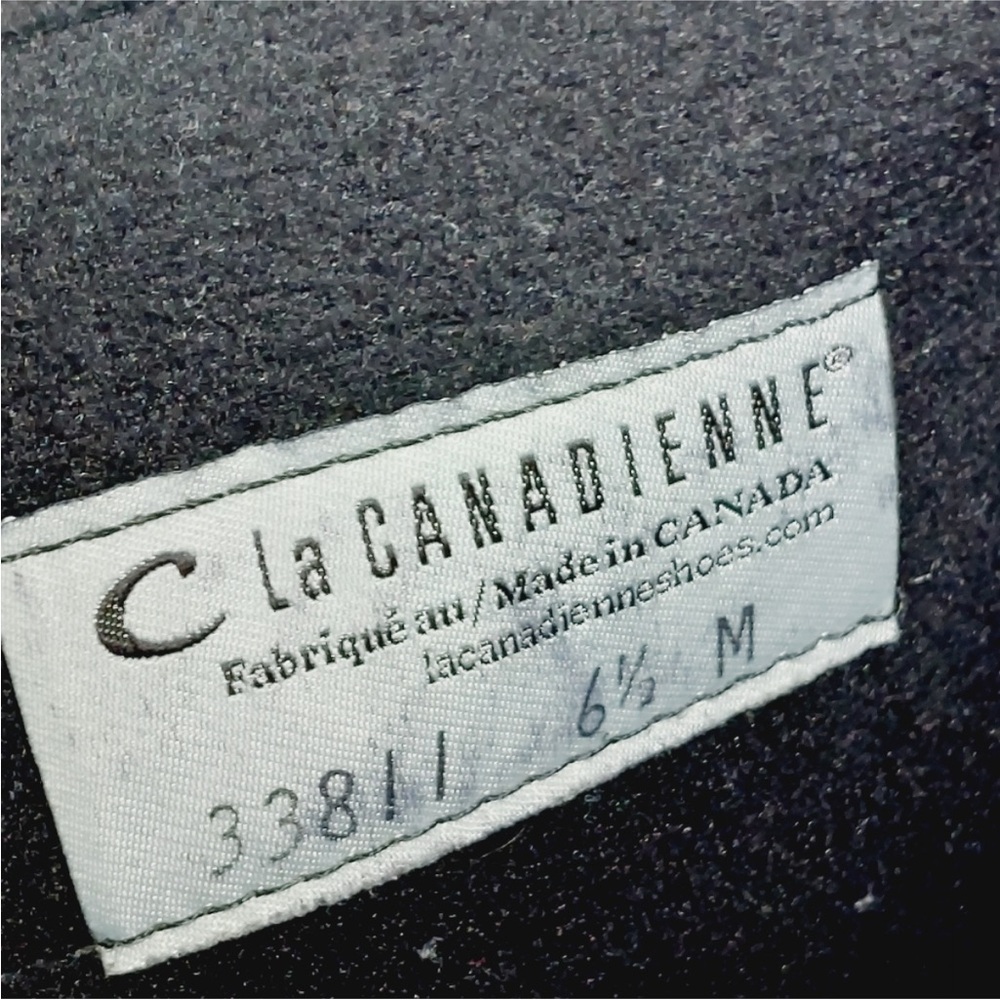 La Canadienne Black Suede Tall w/ 2 accent buckles - zip up. Size 6 1/2 EUC - Picture 10 of 10